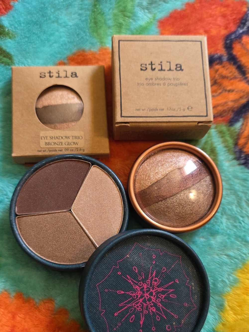Stila Eyeshadow Trio Brone Champagne Glow & Seasonal NIB